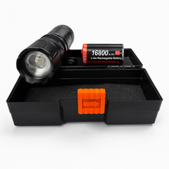 High-Power Rechargeable LED Flashlight Kit