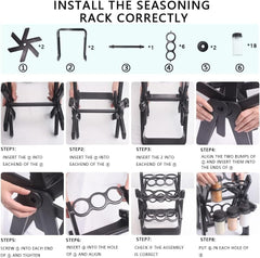 Spice Rack Organizer With 18 Spice Jars